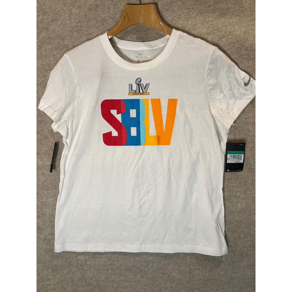 Nike Super Bowl LIV T-Shirt Women's XL White Short Sleeve NFL Football - Picture 1 of 7